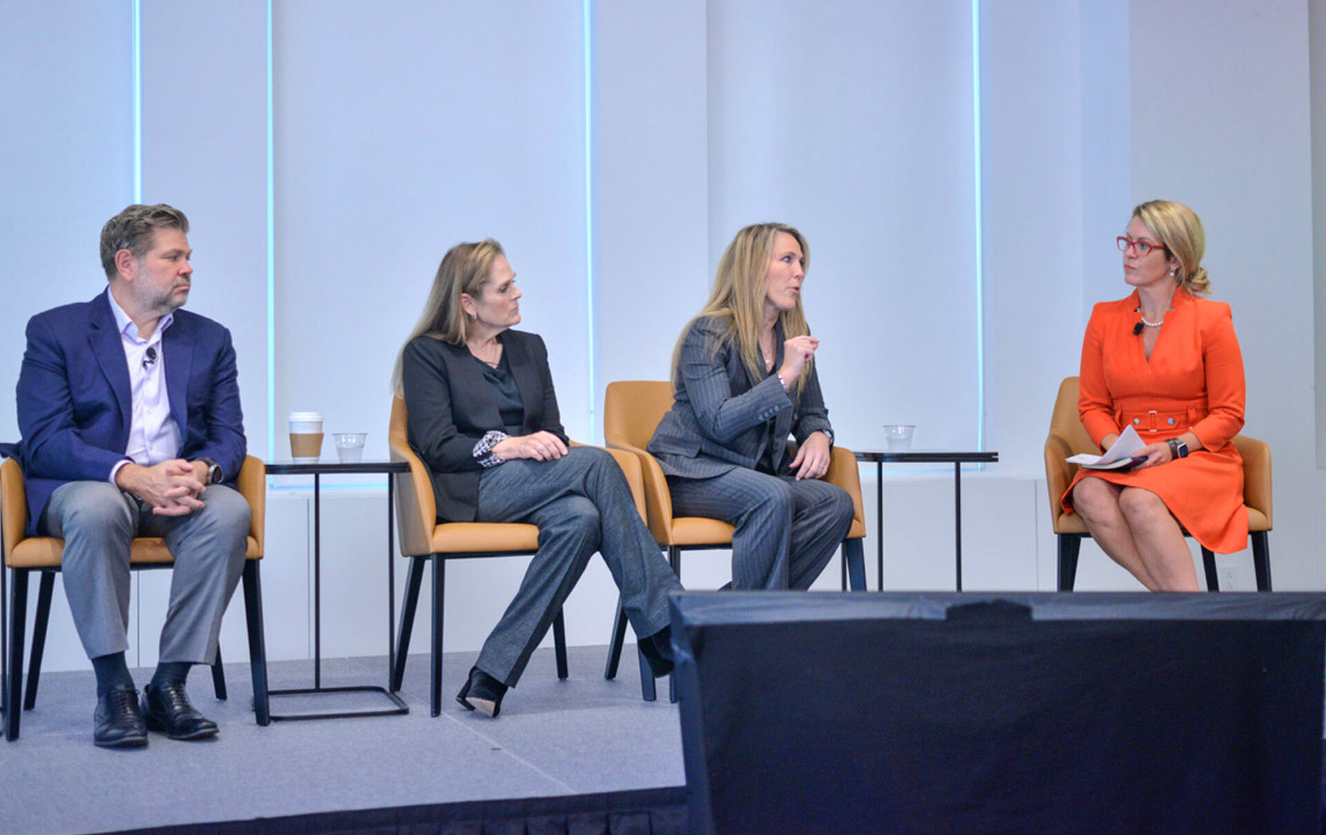 Chief Innovation Officer Kacie Kelly moderates a panel on Innovation Across Sectors at the UN Summit